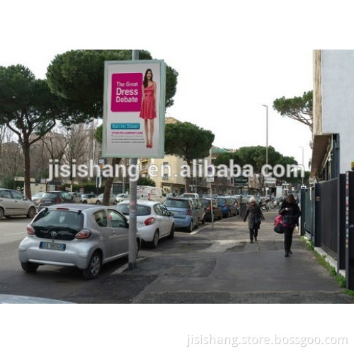 Outdoor advertising pole light box